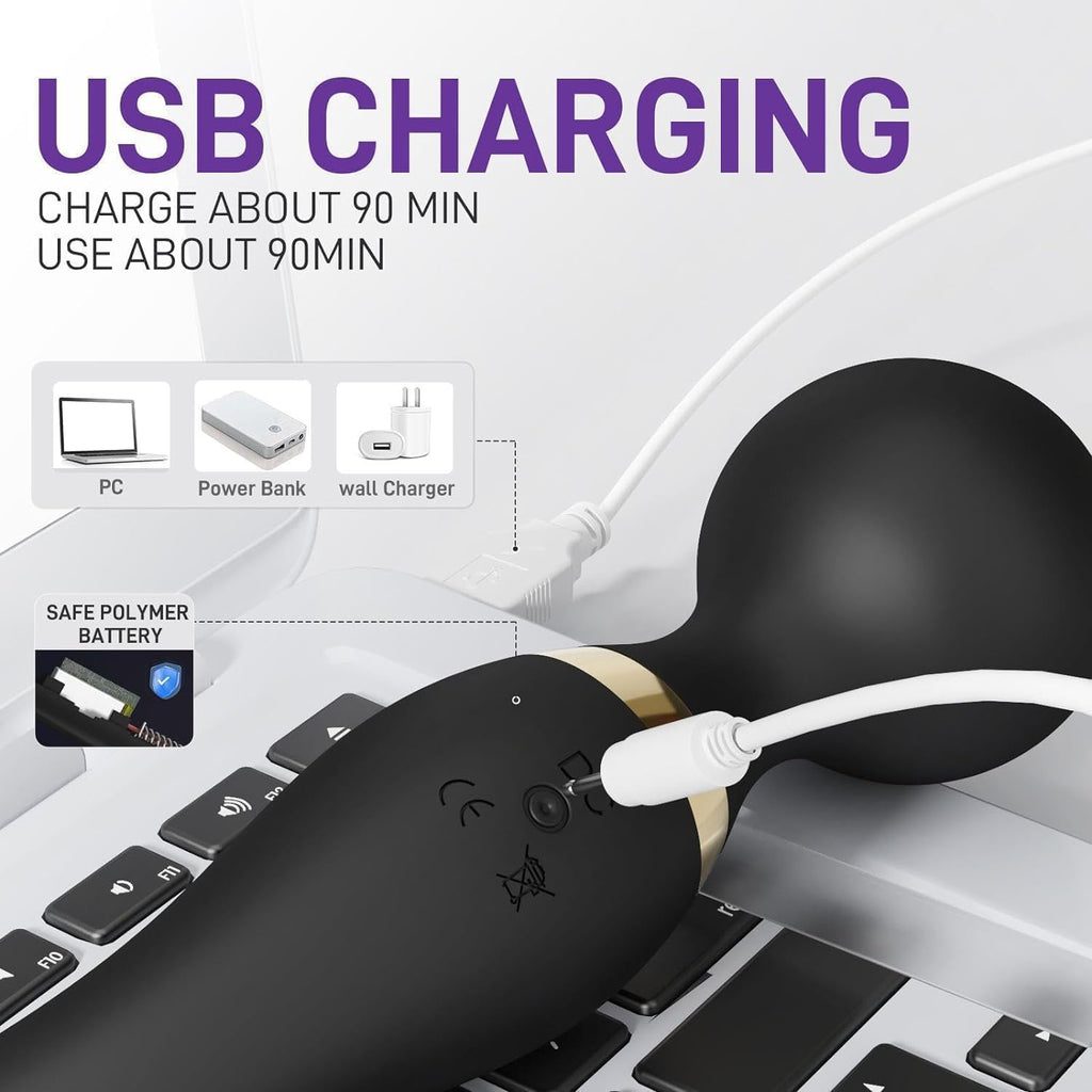 Appareil de massage vibrant double conçu pour détendre les muscles du dos, des épaules, de la nuque et des jambes après l’effort ou une longue journée.