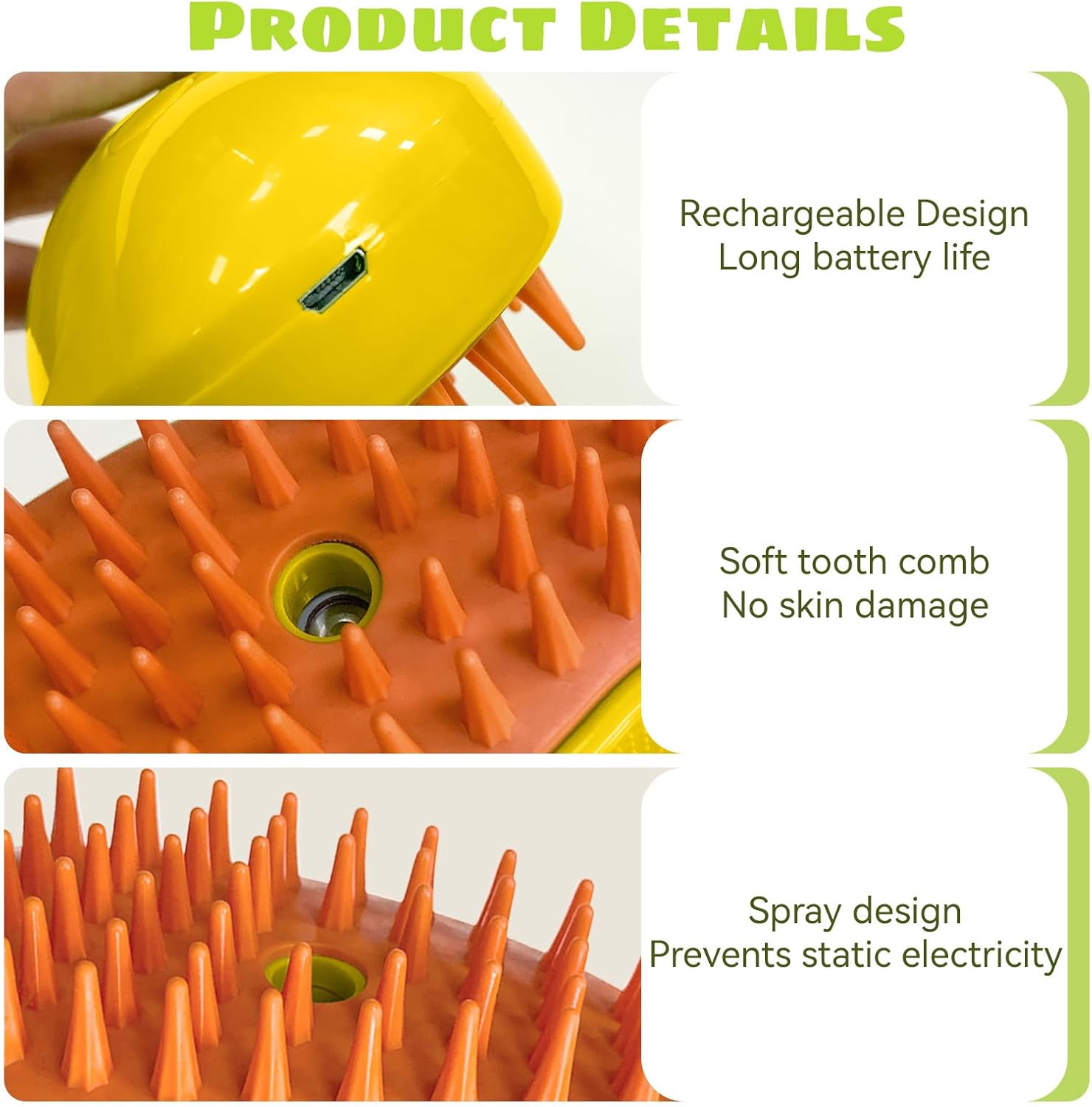 Brosse à vapeur pour chien et chat