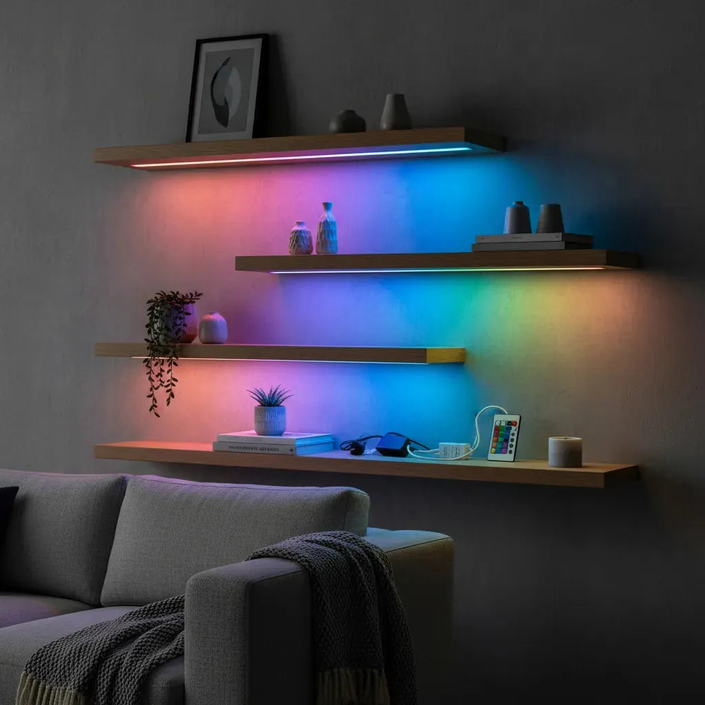 Ruban LED RGB Étanche 16 Couleurs 4 Modes 5M Télécommande