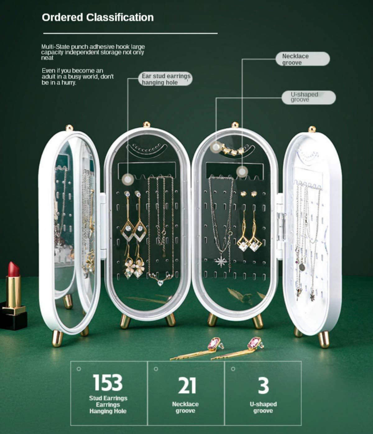 Organisateur de bijoux portable