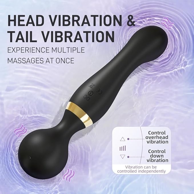 Appareil de massage vibrant double conçu pour détendre les muscles du dos, des épaules, de la nuque et des jambes après l’effort ou une longue journée.